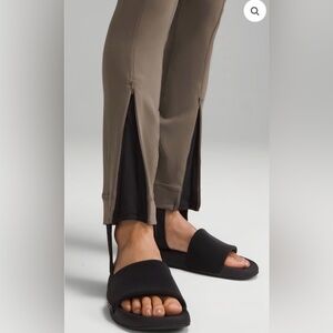 Lululemon Pull-On Zip-Front High-
Rise Nomad Pants with Stirrups!🖤 Size Medium:)